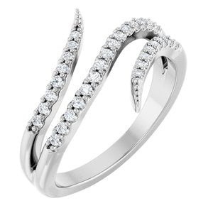 14K White Gold Natural Diamond Round Natural Diamond Polished 1/5 Ctw Natural Diamond Ring Size 7