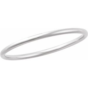 Sterling Silver 4 Mm 7 1/2 In Polished Bangle Bracelet
