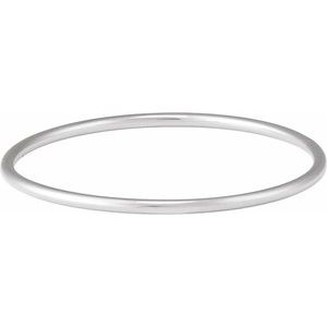 Sterling Silver 3 Mm 7 1/2 In Polished Bangle Bracelet