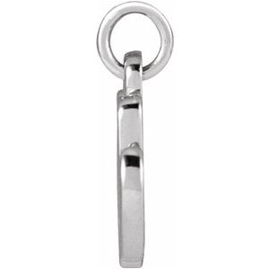 Sterling Silver Polished Petite Initial Pendant