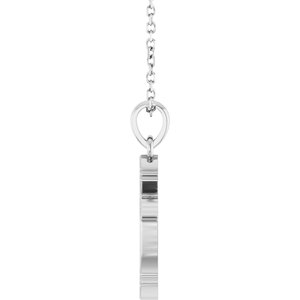 Sterling Silver 19.7 X 10.25 Mm 16-18 In Polished Vintage-Inspired Cross Necklace