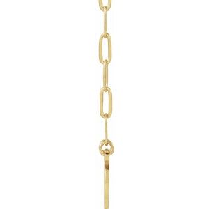 14K Yellow Gold 10 X 10 Mm 16 In Polished Engravable Disc Necklace