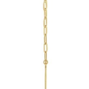 14K Yellow Gold 15 X 15 Mm 16 In Polished Engravable Disc Necklace