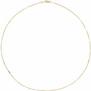 14K Yellow Gold-Filled Lobster Clasp Dapped Cable Chain, Length: 20 In, Width: 1.1 Mm