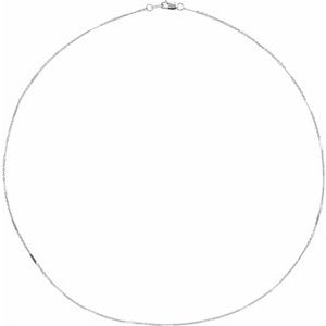 Sterling Silver Lobster Clasp Dapped Cable Chain, Length: 18 In, Width: 1.1 Mm