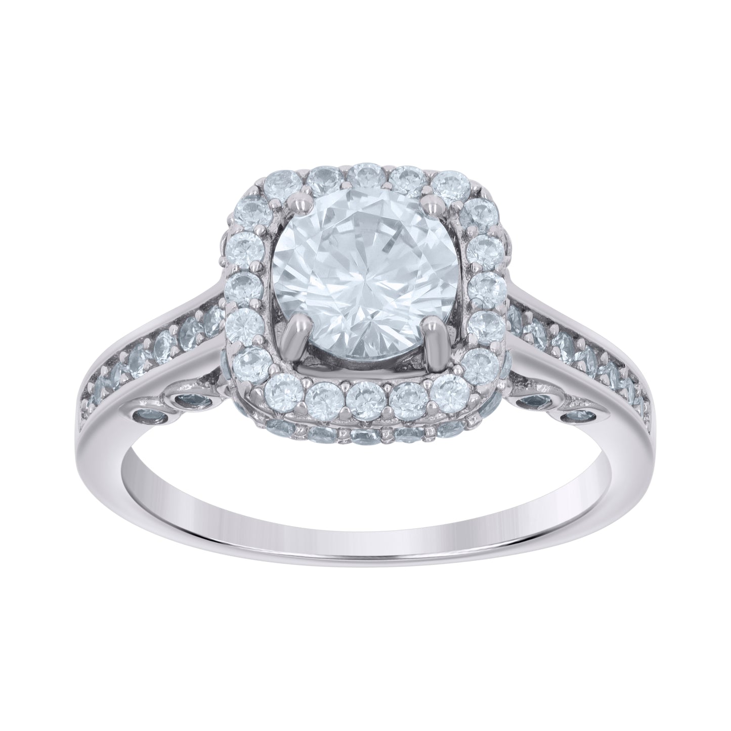 Sterling Silver Women's Cubic-Zirconia Fashion Bridal Anniversary Wedding Engagement Band Ring