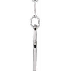Sterling Silver Mama 16.6 X 11.2 Mm 18 In Polished Mama Necklace
