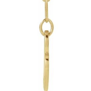 14K Yellow Gold Sister 16.6 X 11.2 Mm 18 In Polished Sister Necklace