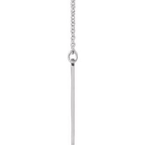 14K White Gold Paw Print 22.4 X 5 Mm 16-18 In Polished Paw Print Engravable Necklace