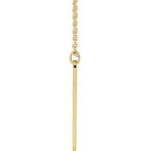 14K Yellow Gold 2 Hearts 22.4 X 5 Mm 16-18 In Polished Interlocking Hearts Engravable Necklace