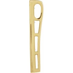 14K Yellow Gold Round 2.1Mm G-I I1-I2 1/5 Ctw Natural Diamond Vertical Pendant
