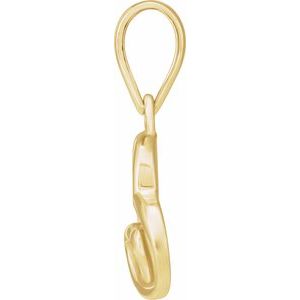 14K Yellow Gold Metal Fashion Heart Pendant