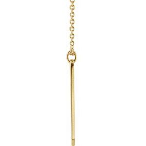 14K Yellow Gold Home 22.4 X 5 Mm 16-18 In Polished Home Engravable Necklace