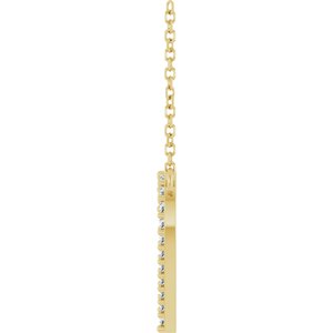 14K Yellow Gold Round 14.7 X 13.6 Mm 1.2Mm G-H I1 1/6 Ctw Natural Diamond Heart Necklace, Length: 18 In