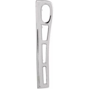 14K White Gold Round 2.1Mm G-I I1-I2 1/5 Ctw Natural Diamond Vertical Pendant