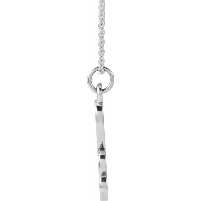 14K Yellow Or White Gold 16 In Polished Petite Initial Necklace