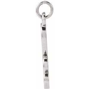 Sterling Silver Polished Petite Initial Pendant