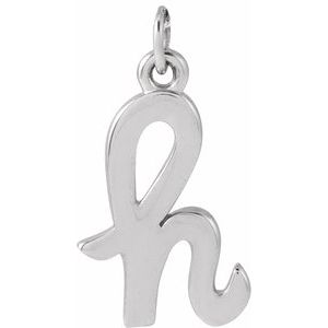 Sterling Silver Polished Petite Initial Pendant
