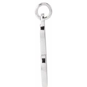 Sterling Silver Polished Petite Initial Pendant