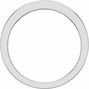 14K White Gold Round 2.3 Mm Polished 1/2 Ctw Natural Diamond Band Size 10