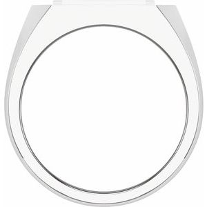 14K White Gold Lab-Grown Diamond Round Polished 9/10 Ctw Lab-Grown Diamond Mens Band Size 10