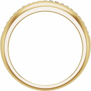 14K Yellow Gold Natural Diamond Straight Baguette 2.3 X 1.2 Mm Polished 1/2 Ctw Natural Diamond Anniversary Band Size 7