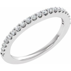 14K White Gold Round 7 Mm Vs, F+ :: 1/3 Ctw Polished 1/3 Ctw Lab-Grown Diamond Matching Band Size 7