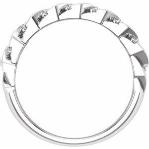 14K White Gold Round 1.4 Mm Polished 3/4 Ctw Lab-Grown Diamond Band Size 10