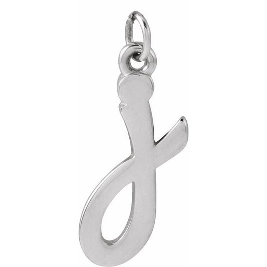 14K Yellow Gold Or Sterling Silver 7.9 X 6.45 Mm Polished Petite Initial Pendant