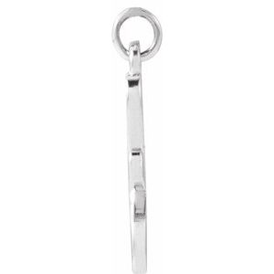 Sterling Silver Polished Petite Initial Pendant