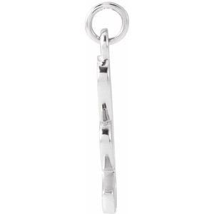 Sterling Silver Polished Petite Initial Pendant
