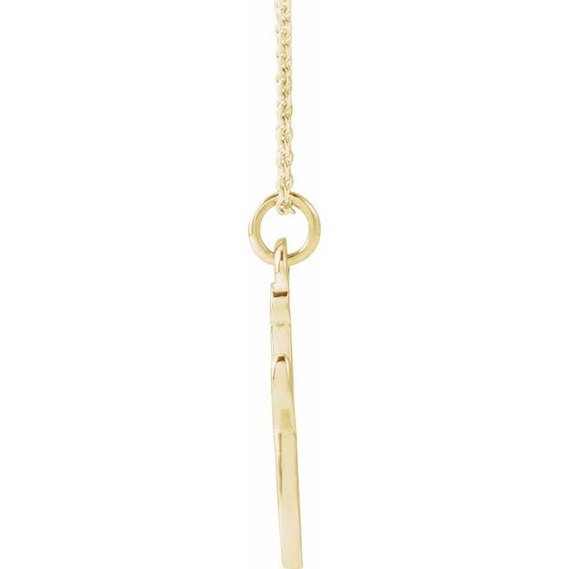 14K Yellow Or White Gold 16 In Polished Petite Initial Necklace