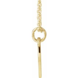 14K Yellow Gold Or Sterling Silver 9.94 X 9.95 Mm 16-18 In Polished Script Initial Necklace