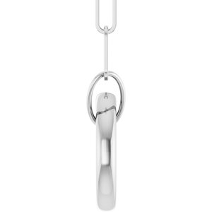 Sterling Silver 12 X 12 Mm 16 In Polished Circle Charm Necklace