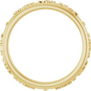 14K Yellow Gold Faith Not Fear Ring Size 7