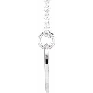 14K Yellow Gold Or Sterling Silver 9.94 X 9.95 Mm 16-18 In Polished Script Initial Necklace