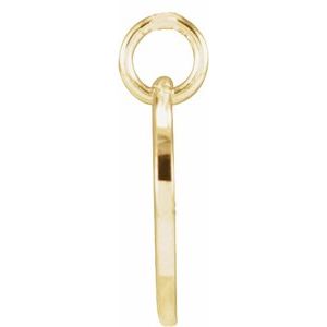 14K Yellow Gold Or Sterling Silver 9.94 X 9.95 Mm Polished Script Initial Pendant