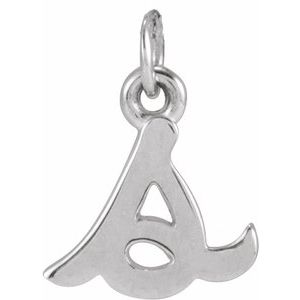 Sterling Silver Polished Petite Initial Pendant