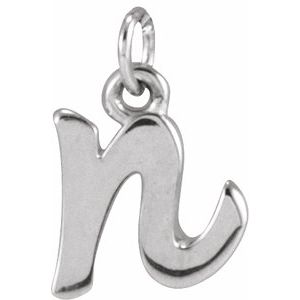 Sterling Silver Polished Petite Initial Pendant