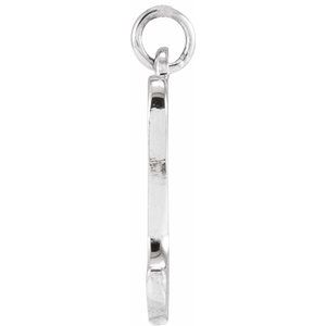 Sterling Silver Polished Petite Initial Pendant