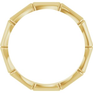14K Yellow Gold 2.8 Mm Polished Bambo Band Size 7