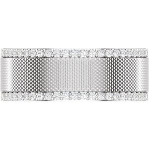 14K White Gold Lab-Grown Diamond Round 1.3 Mm Lab-Grown Diamond Polished 1/2 Ctw Lab-Grown Diamond Band Size 10