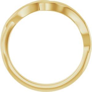 14K Yellow Gold Polished Stackable Ring Size 7