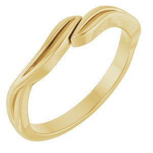 14K Yellow Gold Polished Stackable Ring Size 7