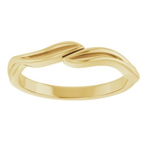 14K Yellow Gold Polished Stackable Ring Size 7