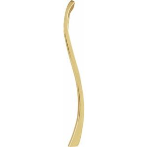 14K Yellow Gold 52.5 X 4.25 Mm Polished Freeform Pendant