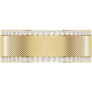 14K Yellow Gold Lab-Grown Diamond Round 1.3 Mm Lab-Grown Diamond Polished 1/2 Ctw Lab-Grown Diamond Band Size 10