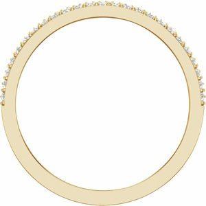 14K Yellow Gold Lab-Grown Diamond Round 1.3 Mm Lab-Grown Diamond Polished 1/2 Ctw Lab-Grown Diamond Band Size 10