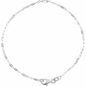 Sterling Silver Straight Baguette 3 X 1.5Mm G-H Si2-Si3 .06 Ct Natural Diamond Bracelet, Length: 7 In