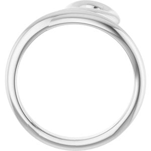 Sterling Silver Polished Negative Space Freeform Ring Size 7